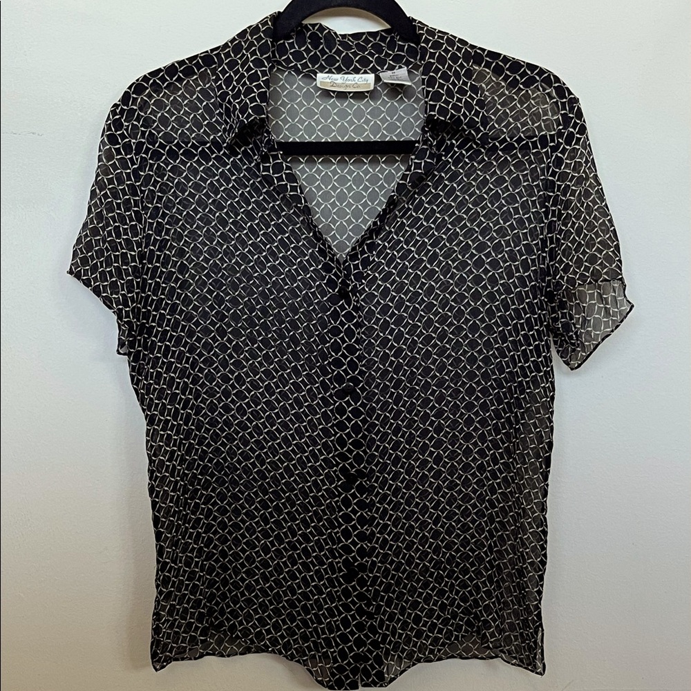 Sheer Silk Button Up
